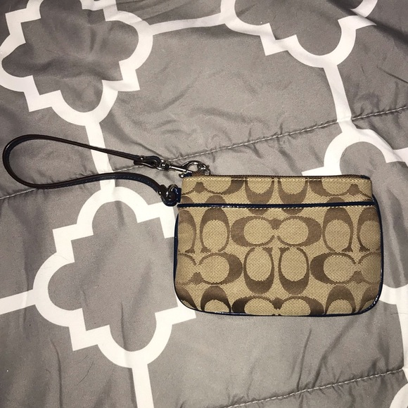 Coach Handbags - Small Wristlet In Signature Canvas